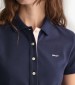 Women T-Shirts - Tops Contrast.Collar DarkBlue Cotton GANT