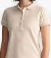 Women T-Shirts - Tops Contrast.Collar Beige Cotton GANT