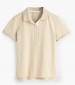 Women T-Shirts - Tops Contrast.Collar Beige Cotton GANT