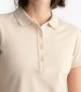 Women T-Shirts - Tops Contrast.Collar Beige Cotton GANT