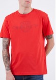 Men T-Shirts Gnt.Ss Red Cotton GANT