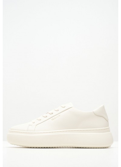 Women Casual Shoes Jennise White Leather GANT