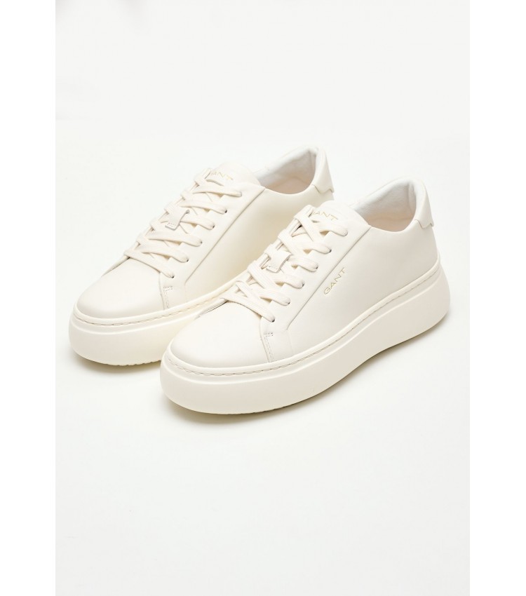 Women Casual Shoes Jennise White Leather GANT