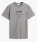 Logo.Printed Grey Cotton GANT