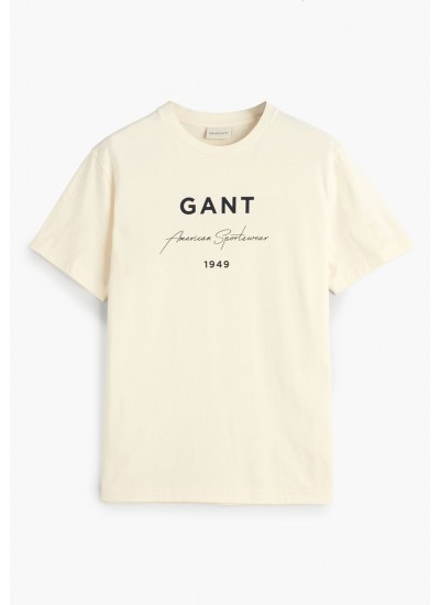 Men T-Shirts Multistriped Multi Cotton GANT