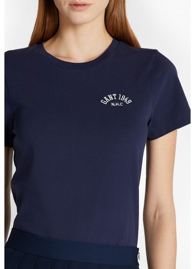 Women T-Shirts - Tops Boxy.Triangle White Cotton Guess