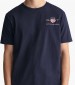 Men T-Shirts Reg.Emb DarkBlue Cotton GANT