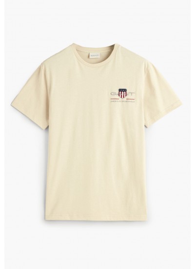 Men T-Shirts Multistriped Multi Cotton GANT