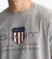 Men T-Shirts Reg.Shield Grey Cotton GANT