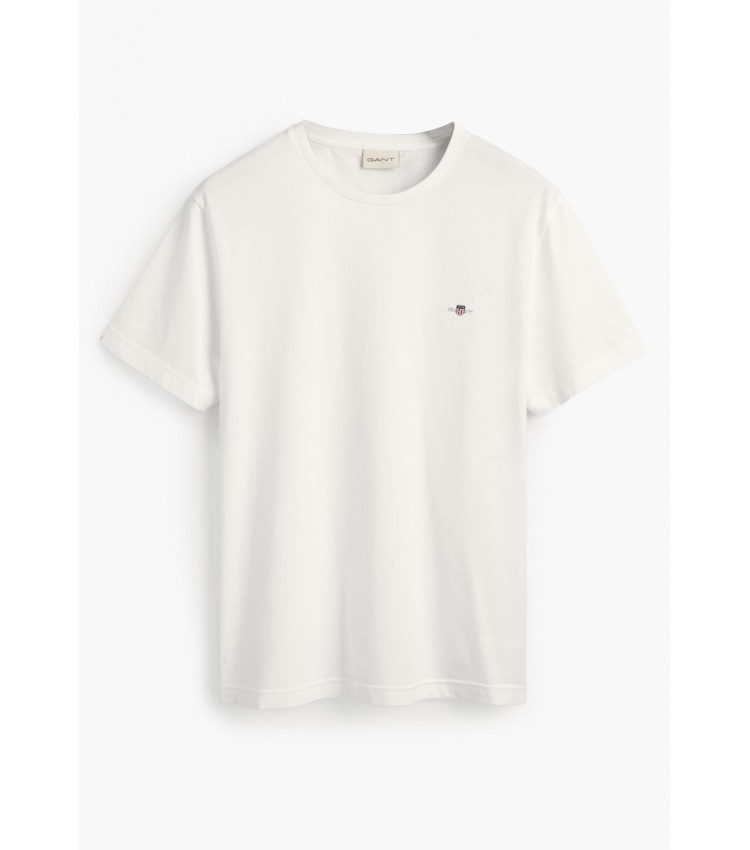 Men T-Shirts Reg.Ss White Cotton GANT