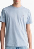 Men T-Shirts Reg.Ss LightBlue Cotton GANT