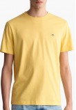 Men T-Shirts Reg.Ss Yellow Cotton GANT