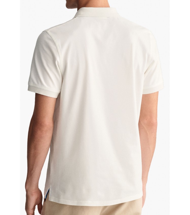 Men T-Shirts Reg.Tonal White Cotton GANT