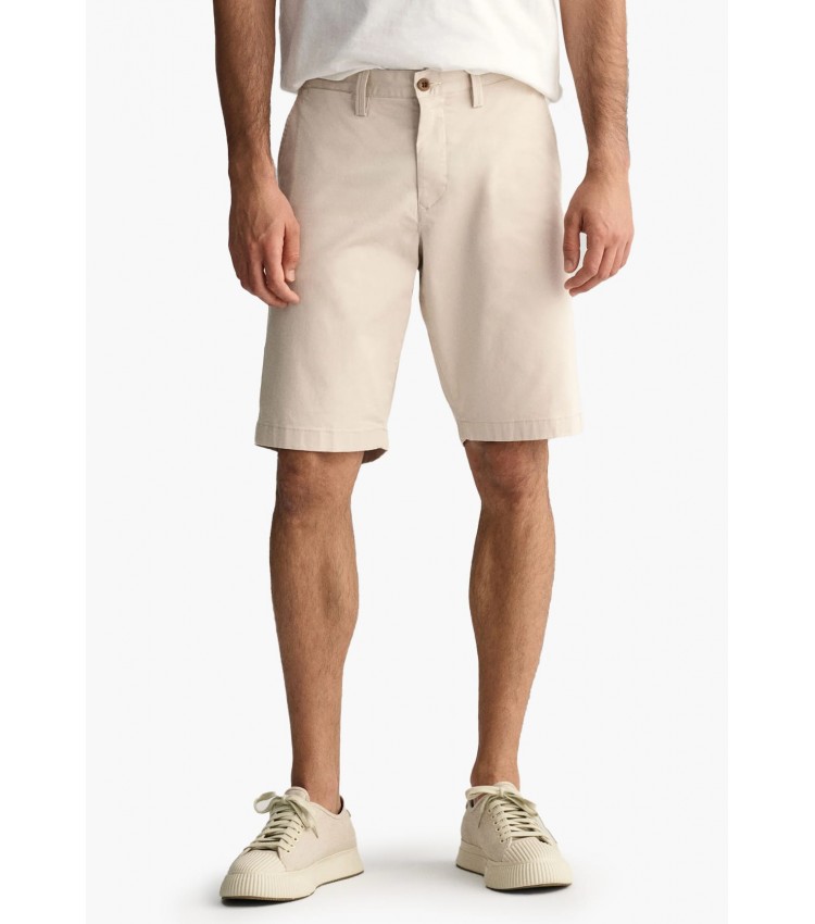 Men Vermouth Relaxed.Shorts Beige Cotton GANT