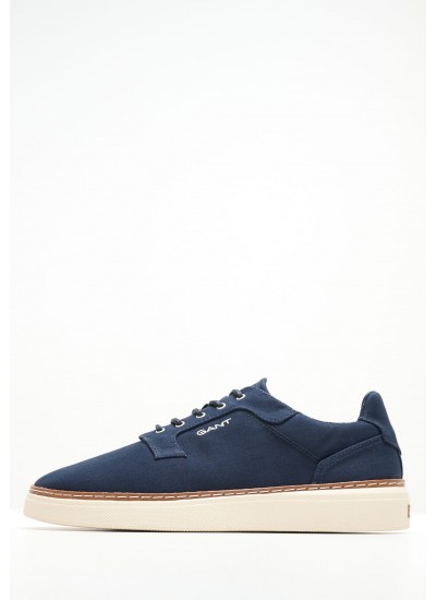 Men Casual Shoes San.Prep Blue Fabric GANT