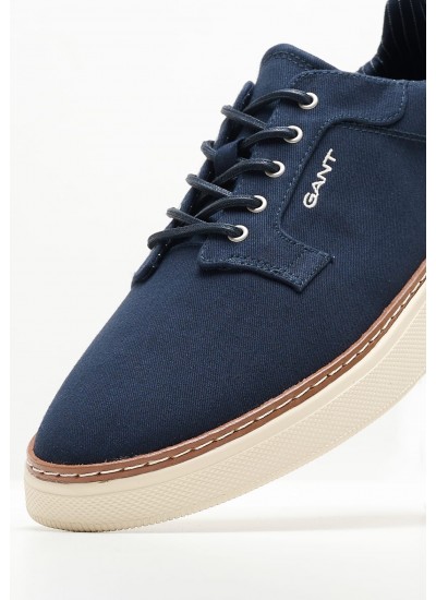 Men Casual Shoes San.Prep Blue Fabric GANT