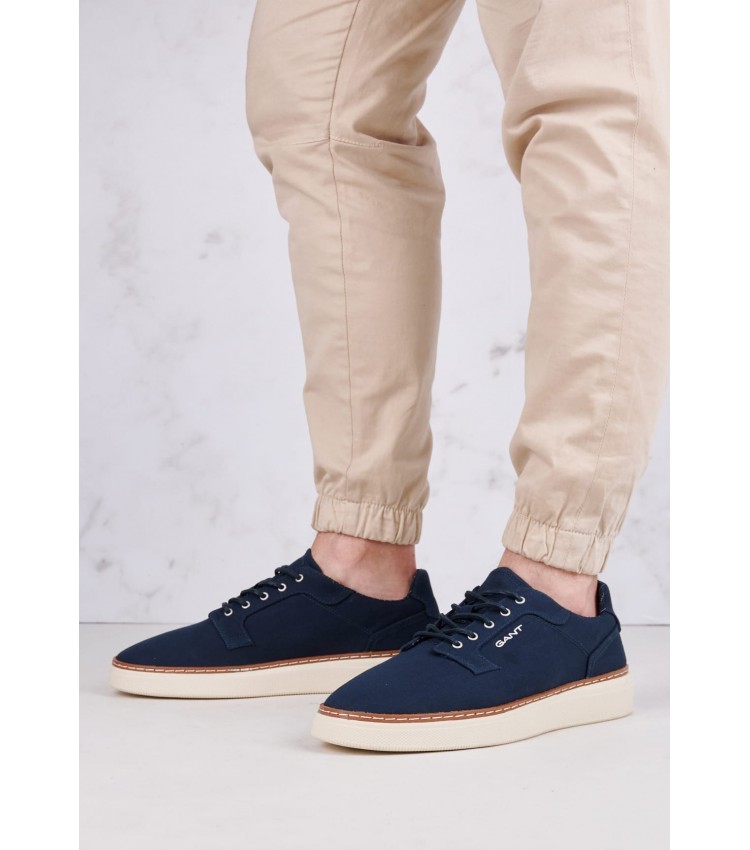 Men Casual Shoes San.Prep Blue Fabric GANT