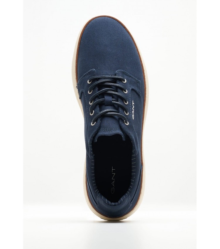 Men Casual Shoes San.Prep Blue Fabric GANT