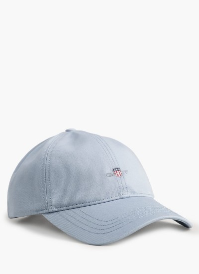 Ανδρικά Καπέλα Shield.Cap Μπλε Βαμβάκι GANT
