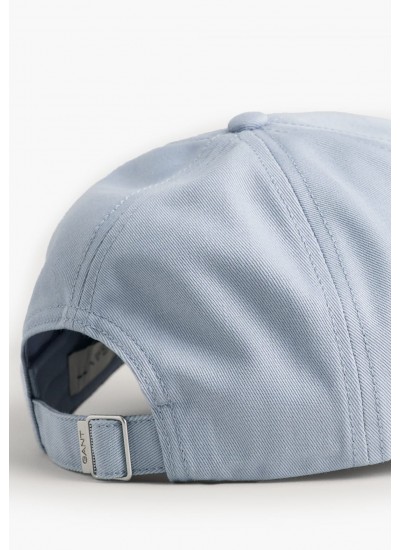 Ανδρικά Καπέλα Shield.Cap Μπλε Βαμβάκι GANT