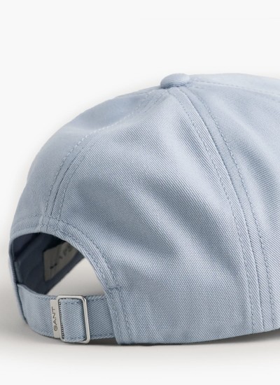 Ανδρικά Καπέλα Shield.Cap Μπλε Βαμβάκι GANT