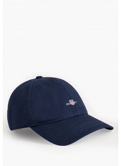 Men's Caps Shield.Cap DarkBlue Cotton GANT