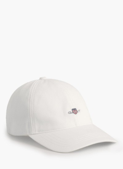 Ανδρικά Καπέλα Shield.Cap Σκούρο Μπλε Βαμβάκι GANT