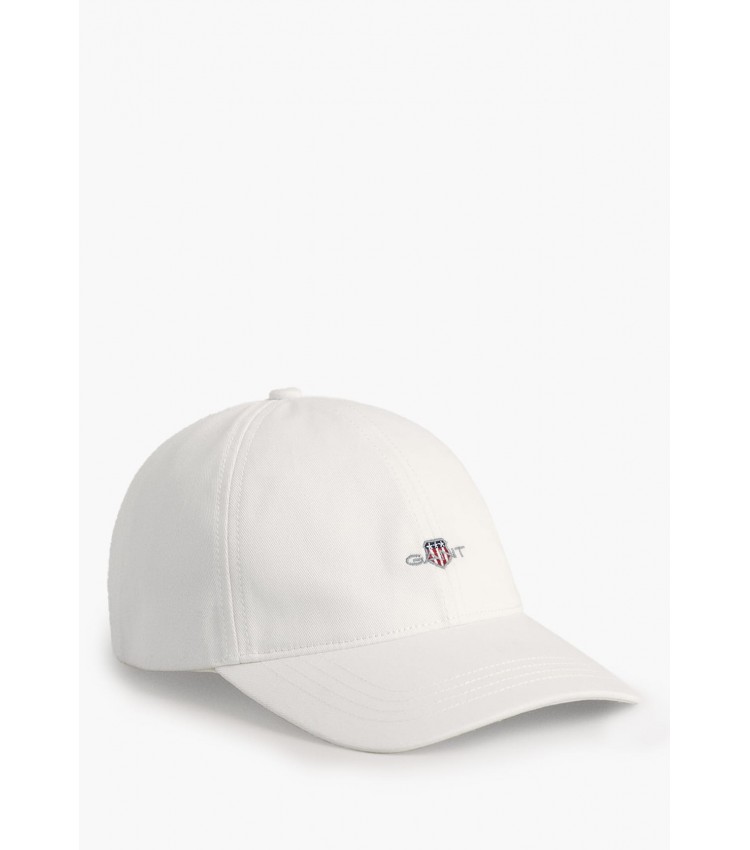 Men's Caps Shield.Cap White Cotton GANT