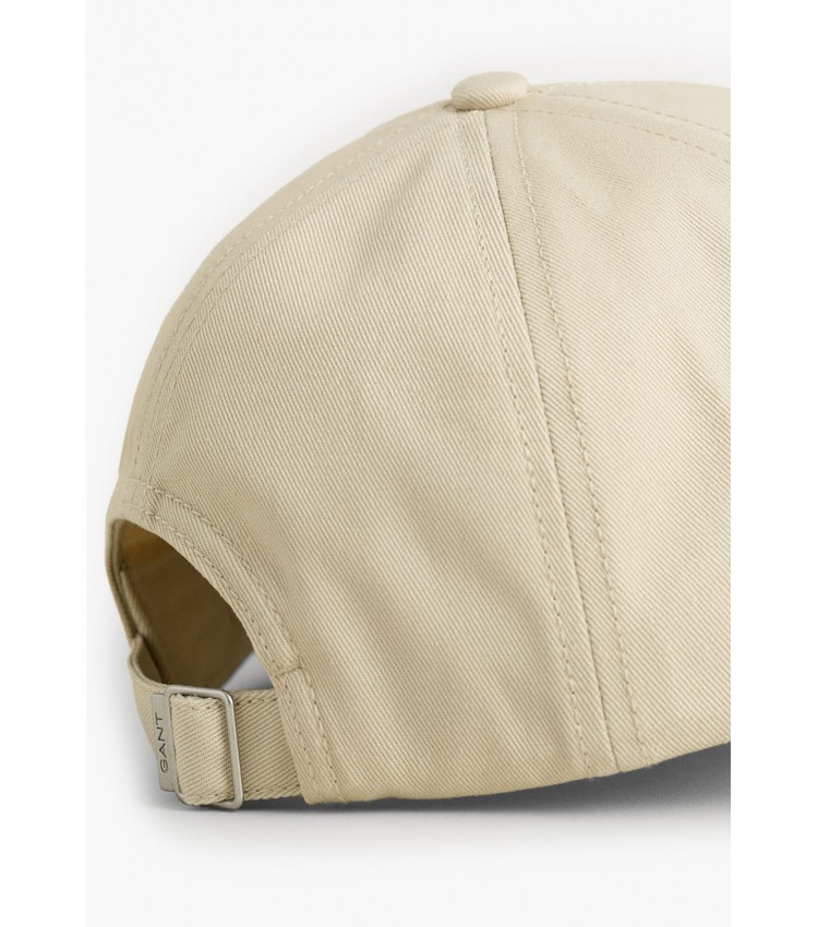 Men's Caps Shield.Cap Beige Cotton GANT
