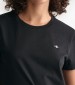Women T-Shirts - Tops Shield.Rs Black Cotton GANT