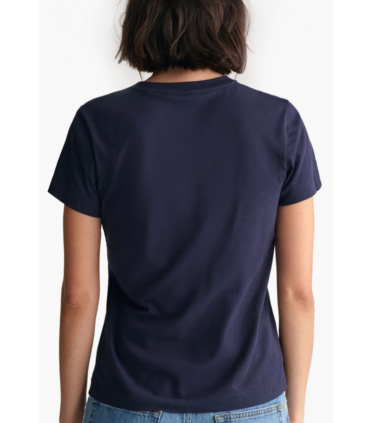 Γυναικείες Μπλούζες - Τοπ Shield.Rs Σκούρο Μπλε Βαμβάκι GANT
