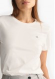 Γυναικείες Μπλούζες - Τοπ Shield.Rs Άσπρο Βαμβάκι GANT