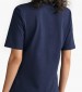 Γυναικείες Μπλούζες - Τοπ Slim.Printed Σκούρο Μπλε Βαμβάκι GANT