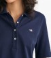 Women T-Shirts - Tops Slim.Printed DarkBlue Cotton GANT