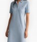 Women Dresses - Bodysuits Ss.Dress LightBlue Cotton GANT