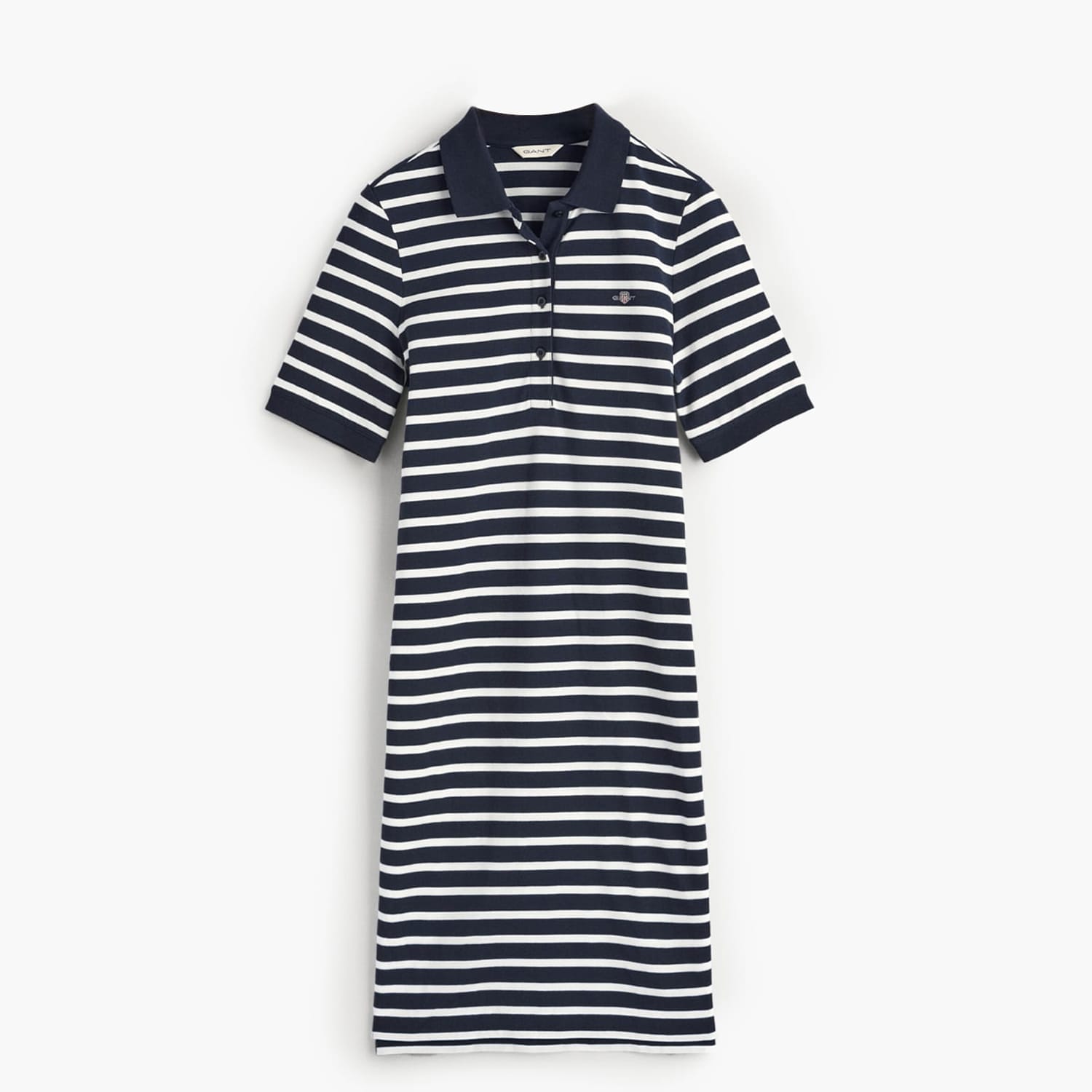 Γυναικεία Φορέματα - Ολόσωμες Φόρμες Striped.Dress Σκούρο Μπλε Βαμβάκι GANT Φορέματα - Ολόσωμες Φόρμες Gant Striped.Dress-DarkBlue