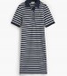 Women Dresses - Bodysuits Striped.Dress DarkBlue Cotton GANT