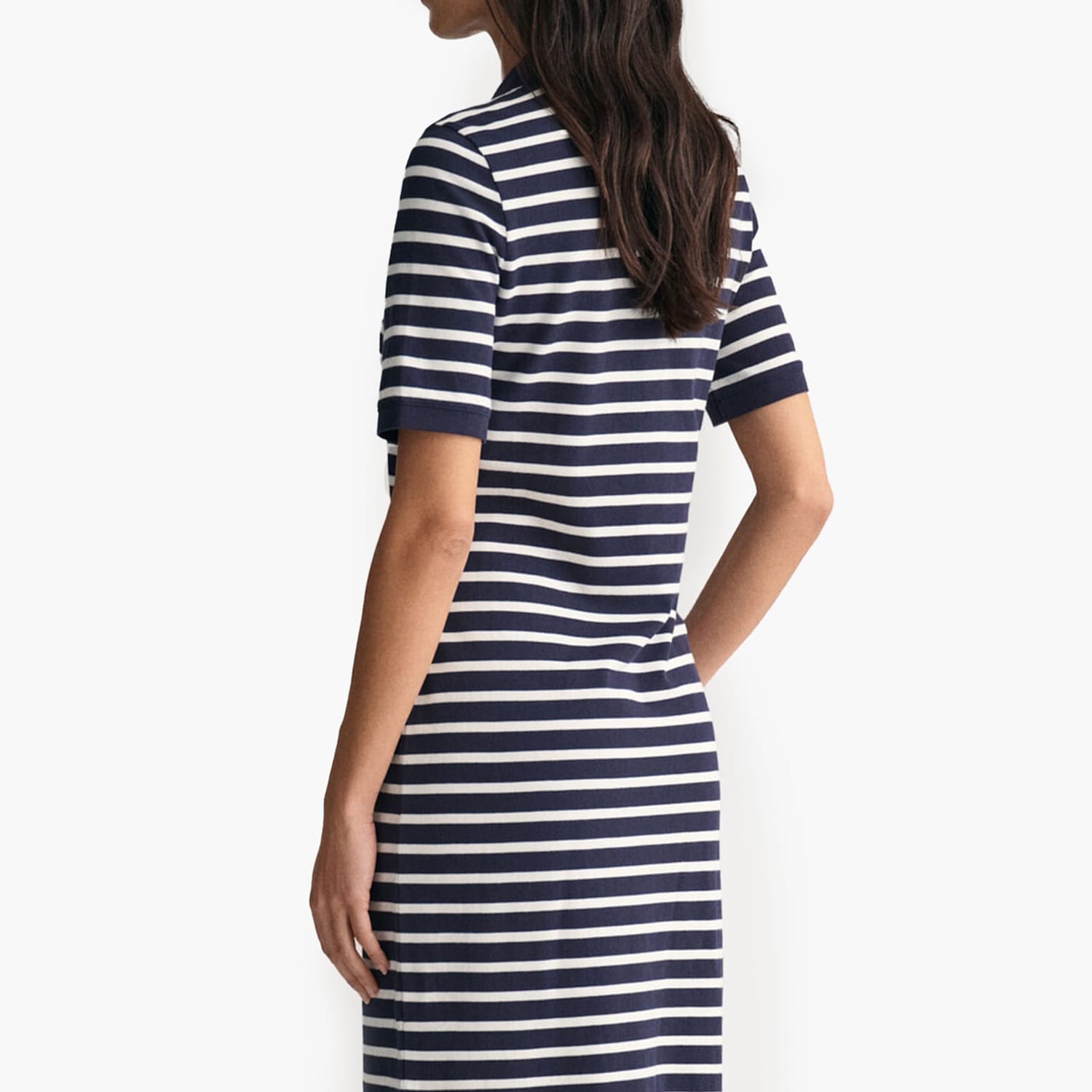 Γυναικεία Φορέματα - Ολόσωμες Φόρμες Striped.Dress Σκούρο Μπλε Βαμβάκι GANT Φορέματα - Ολόσωμες Φόρμες Gant Striped.Dress-DarkBlue