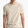 Ανδρικές Μπλούζες Striped.Shirt Μπεζ Βαμβάκι GANT