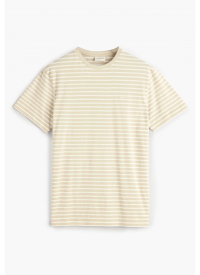 Women T-Shirts - Tops W.Turtle Beige Cotton GANT