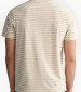 Men T-Shirts Striped.Shirt Beige Cotton GANT