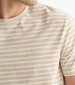 Men T-Shirts Striped.Shirt Beige Cotton GANT