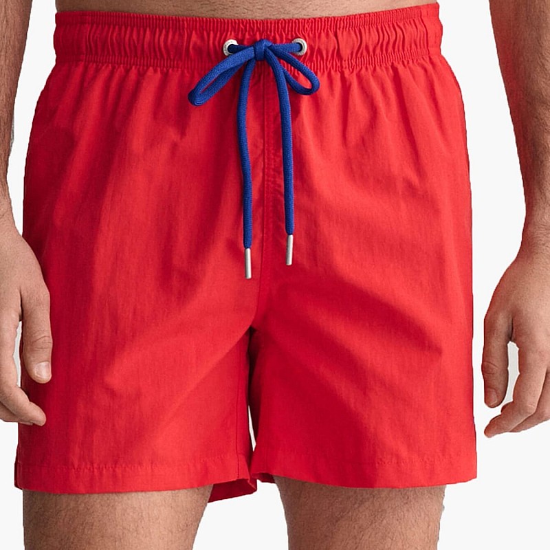 Men Swimsuit Swimshort Red Polyester GANT