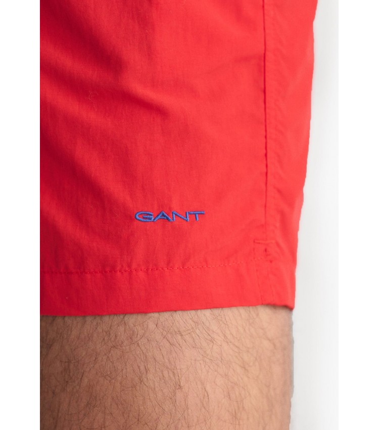 Ανδρικά Μαγιό Swimshort Κόκκινο Πολυεστέρα GANT