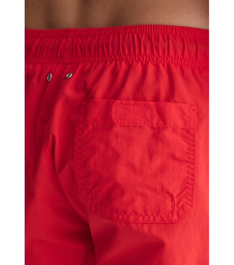 Men Swimsuit Swimshort Red Polyester GANT