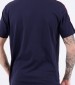 Men T-Shirts Tape.Shoulder DarkBlue Cotton GANT