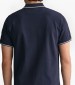 Men T-Shirts Tipping.Rugger DarkBlue Cotton GANT