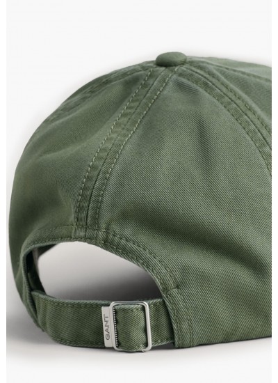 Men's Caps Tonal.Cap Green Cotton GANT