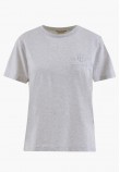 Women T-Shirts - Tops Tonal.Ss Grey Cotton GANT