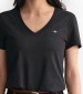 Women T-Shirts - Tops Vn.Shield Black Cotton GANT